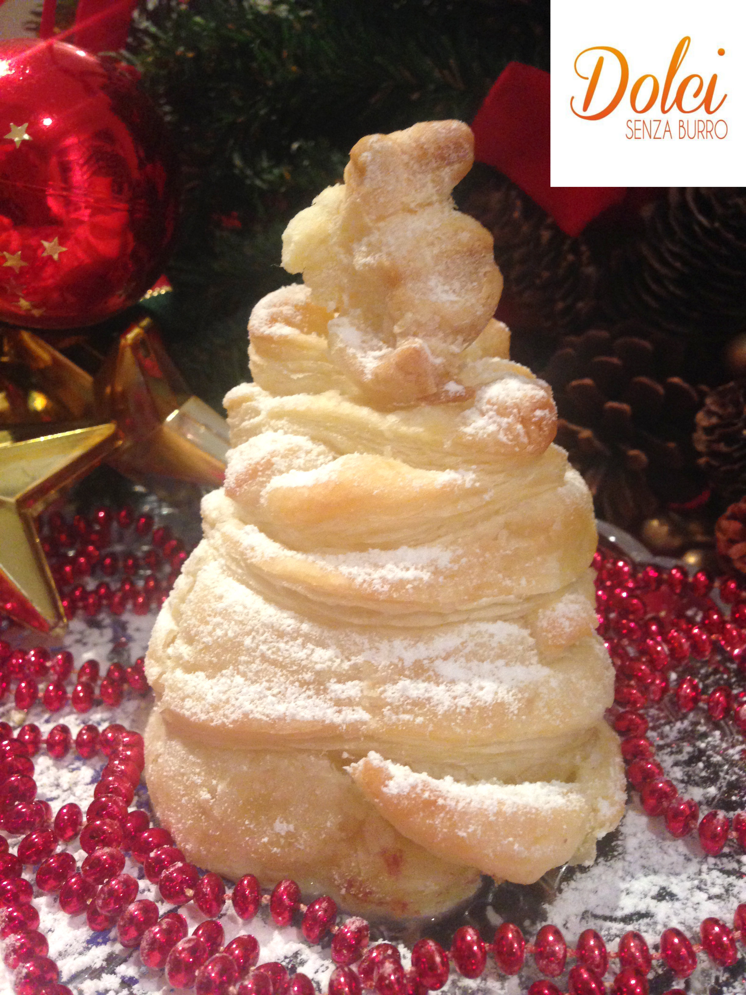 Albero di Strudel di Mele, un dolce di sfoglia senza lattosio di Dolci Senza Burro