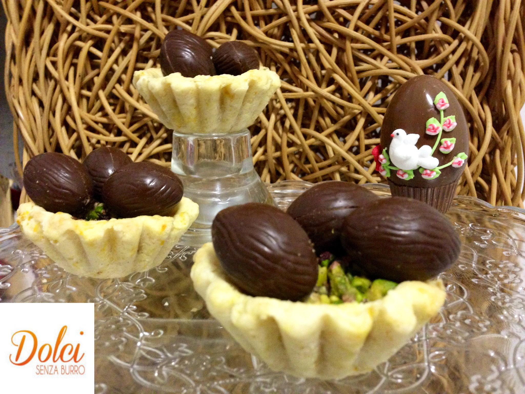 Cestini Dolci Senza Burro con Uova di Pasqua, il dolce di pasqua goloso di Dolci Senza Burro