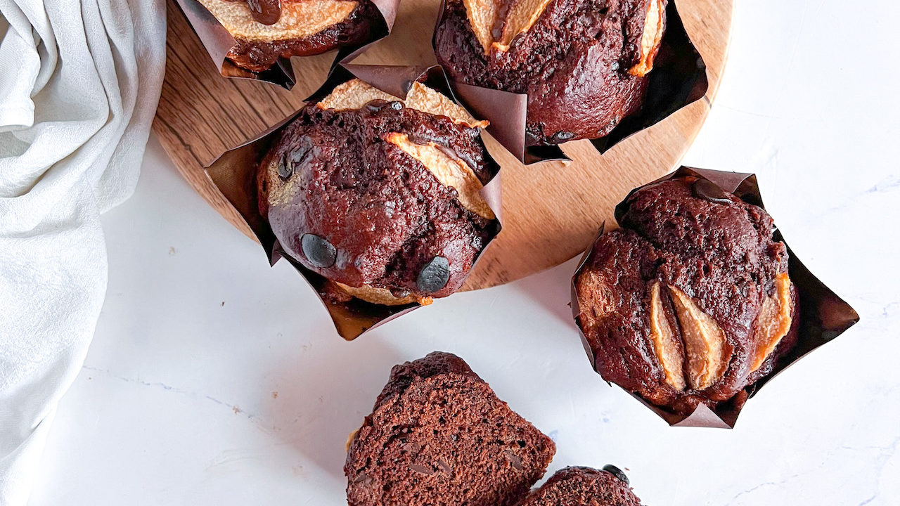 Muffin Cioccolato e Pere Senza Burro