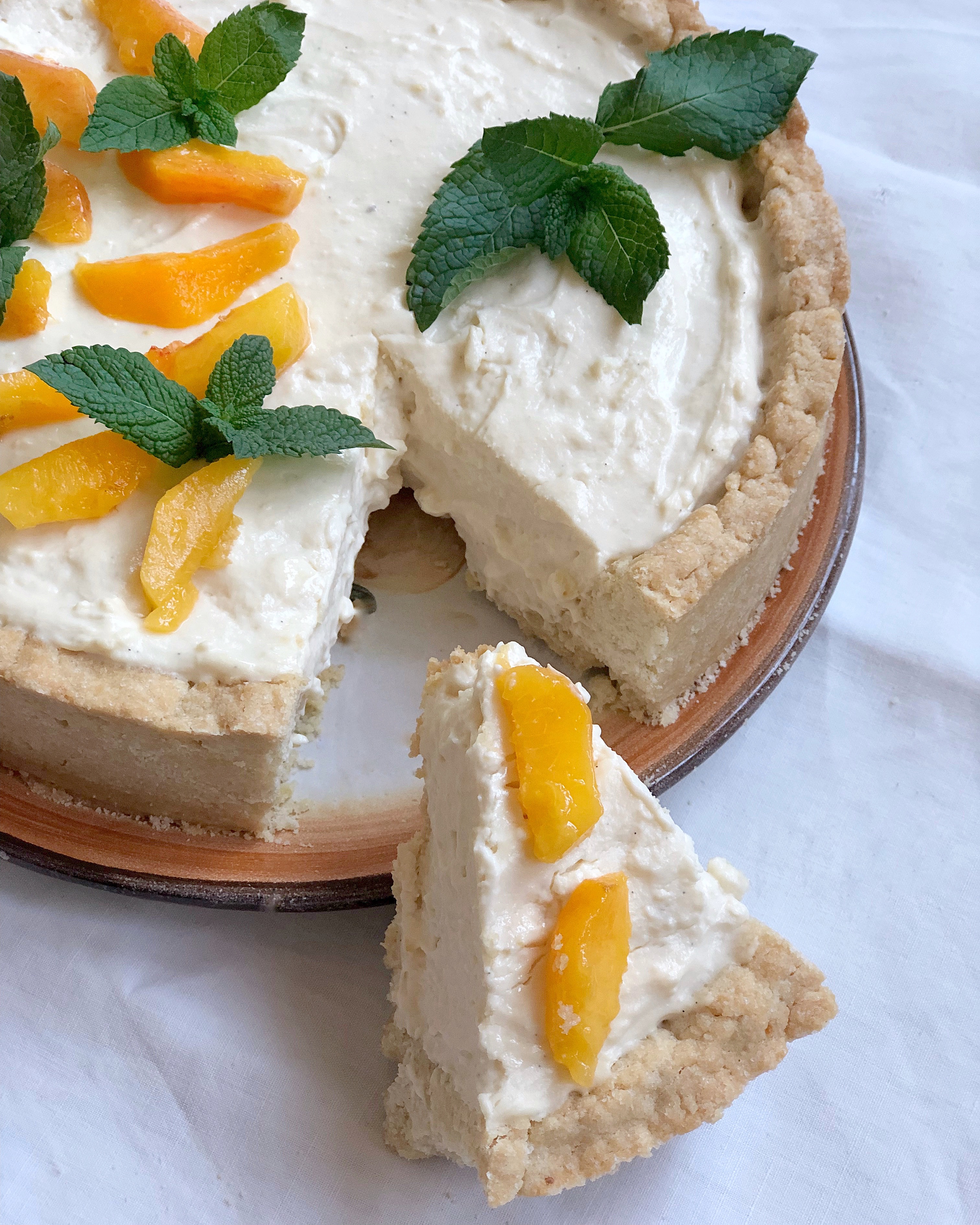 Cheesecake alle Pesche Senza Burro