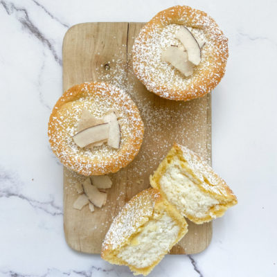 Muffin di Frolla Senza Burro al Cocco