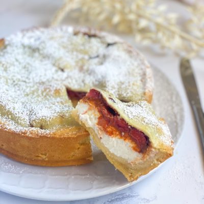 crostata di fragole e ricotta senza burro