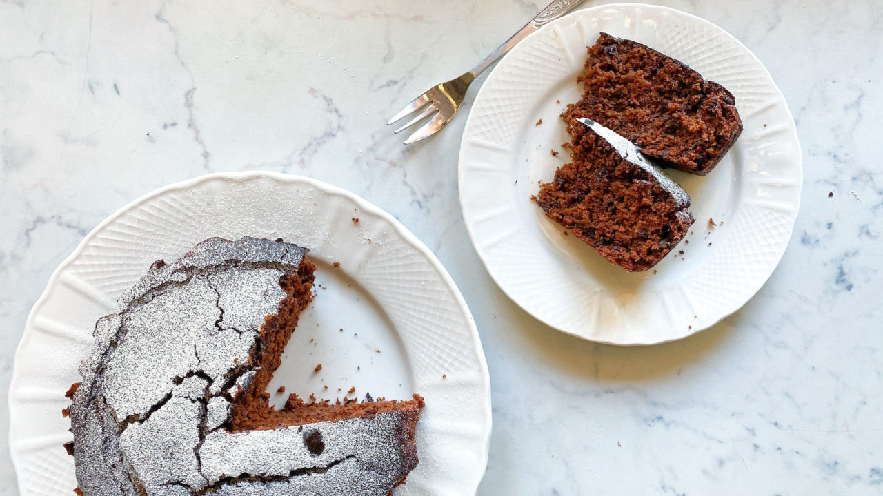 La torta al cioccolato e acqua senza burro e uova di Dolci Senza Burro.