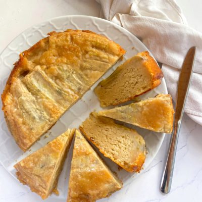 Torta rovesciata alle banane vegana