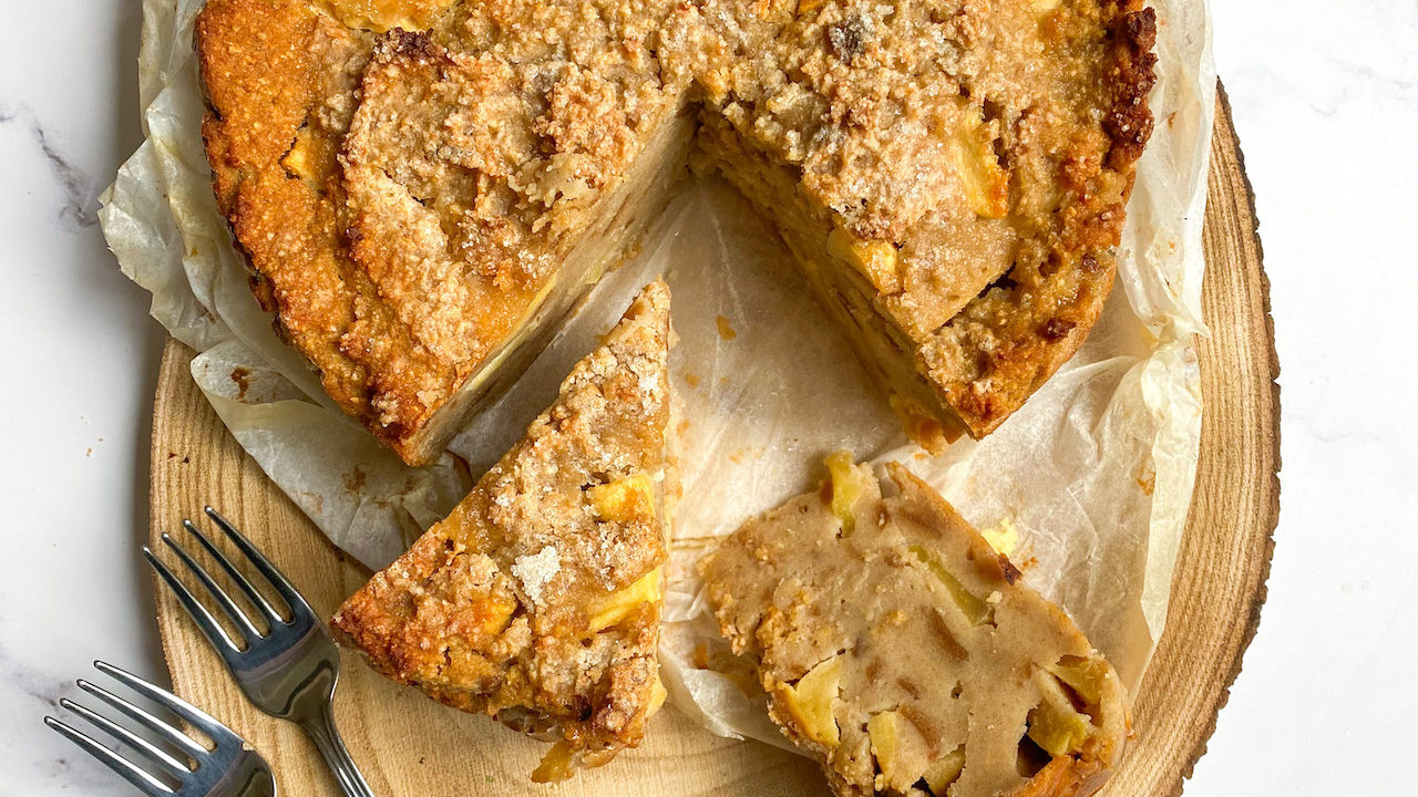 torta di pane e mele senza burro