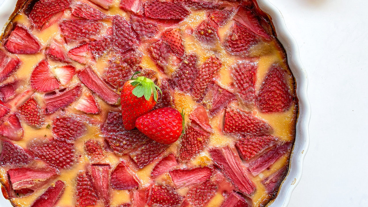 clafoutis alle fragole senza burro