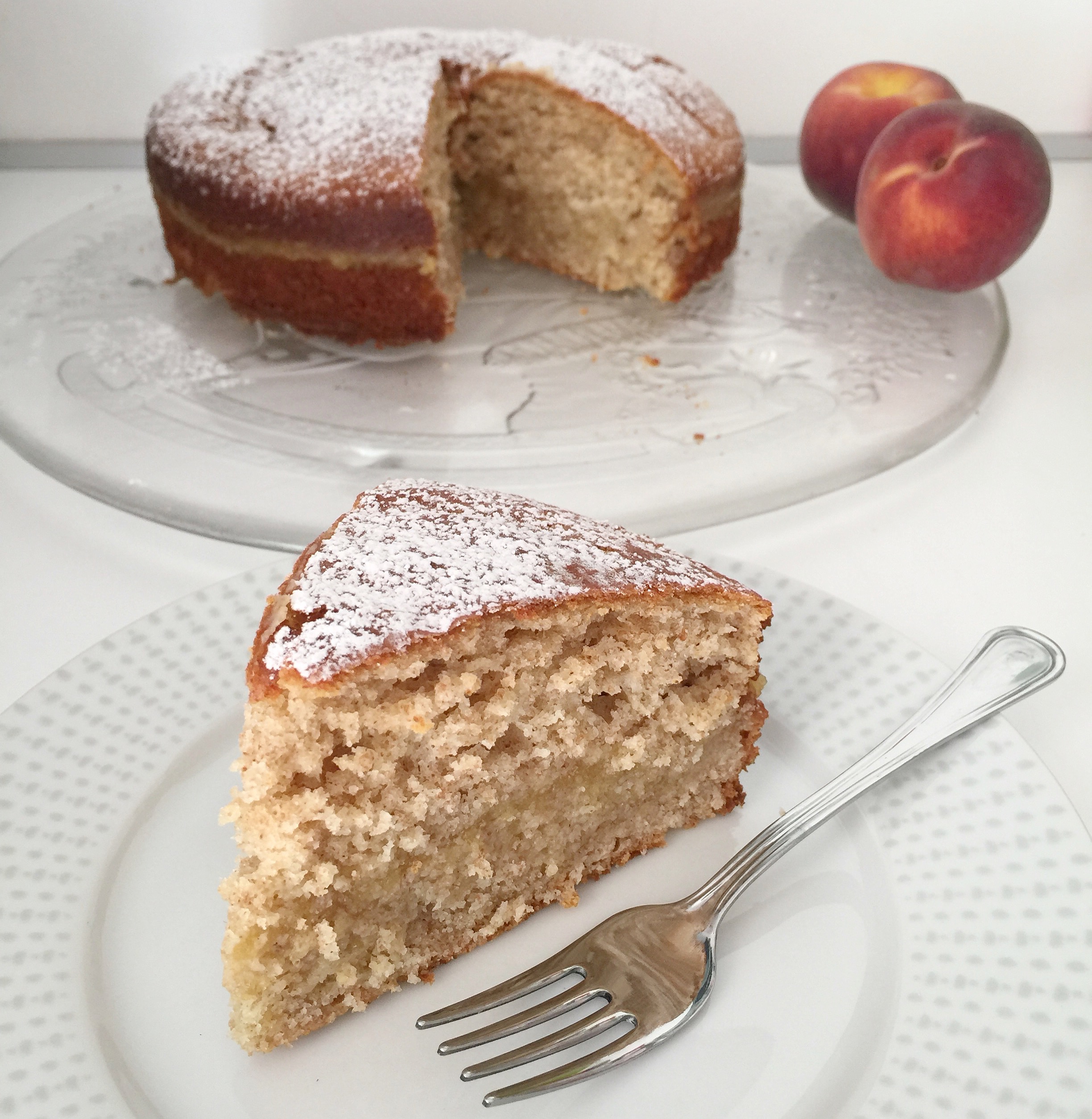 Torta di Pesche Senza Burro Integrale