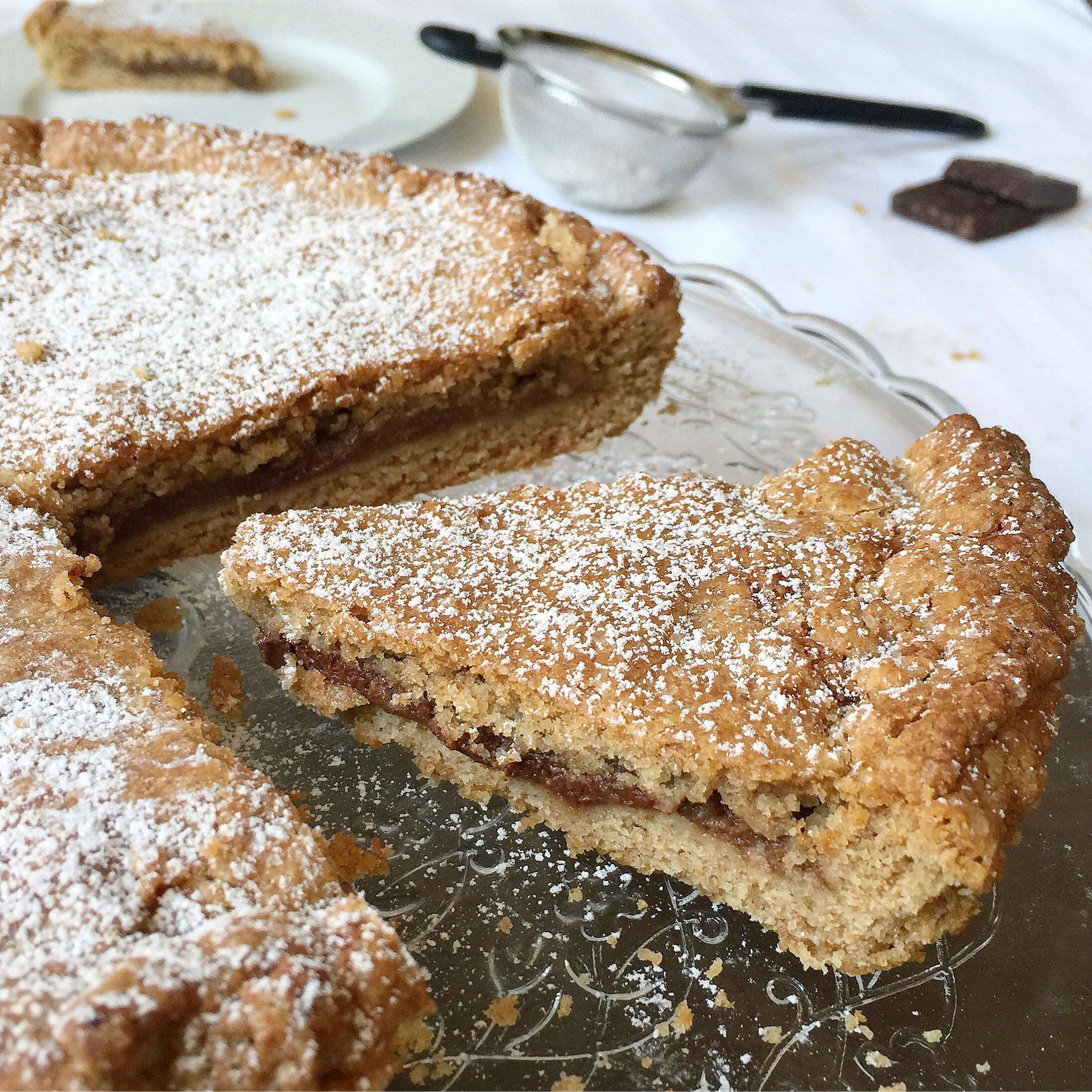 Crostata Cuor di Cioccolato e Pere Senza Burro