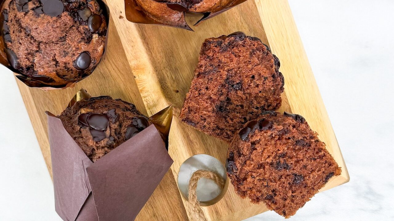 Muffin al Doppio Cioccolato Senza Burro
