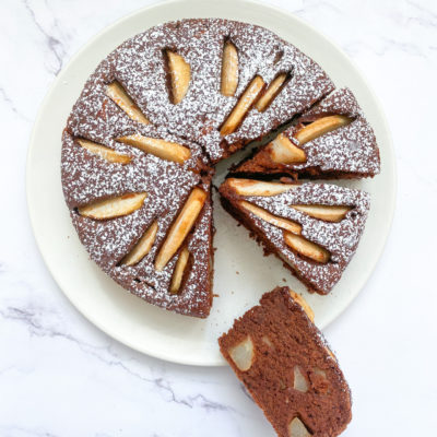 Torta Pere e Cioccolato Senza Burro e Uova