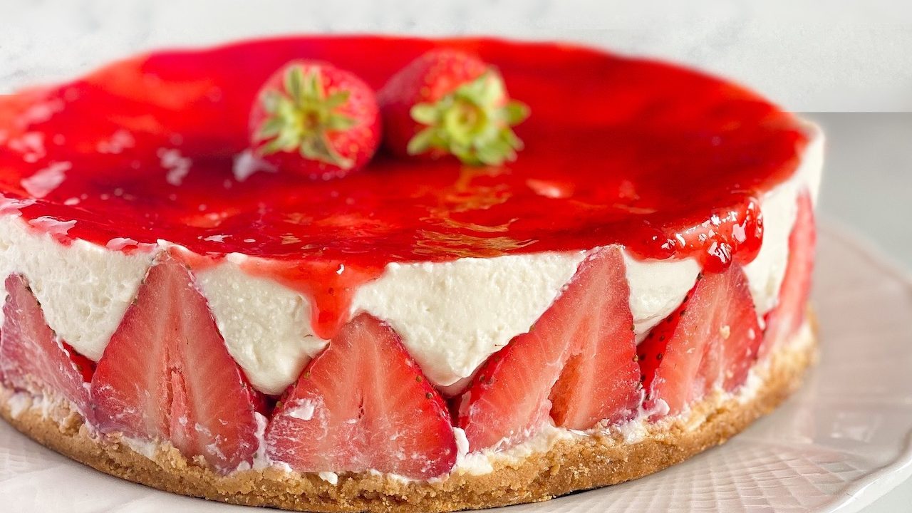 cheesecake alle fragole senza burro