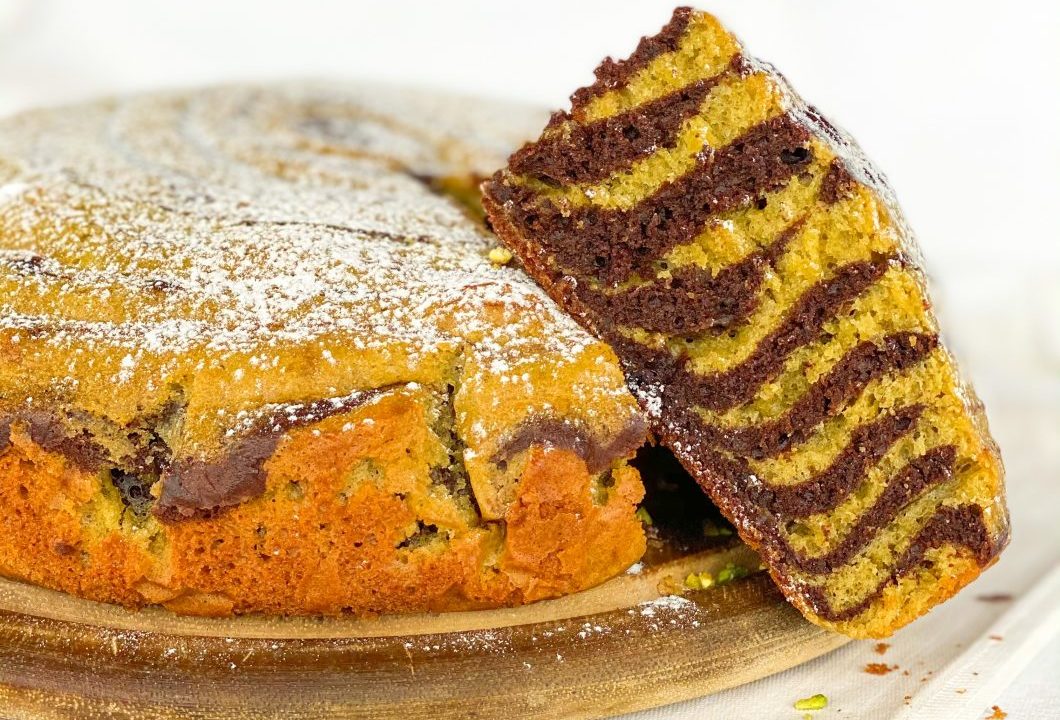 Torta Zebrata Pistacchio e Cioccolato