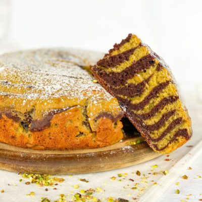 Torta Zebrata Pistacchio e Cioccolato