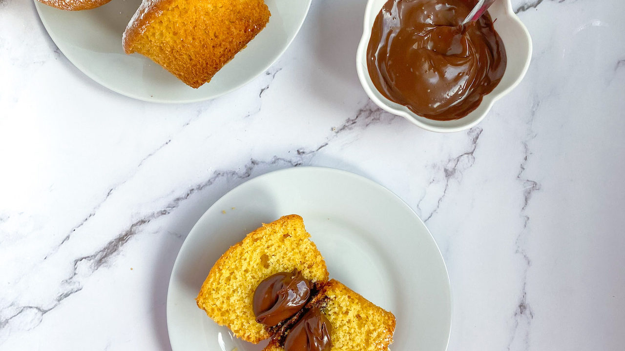 muffin senza burro con cuore al cioccolato