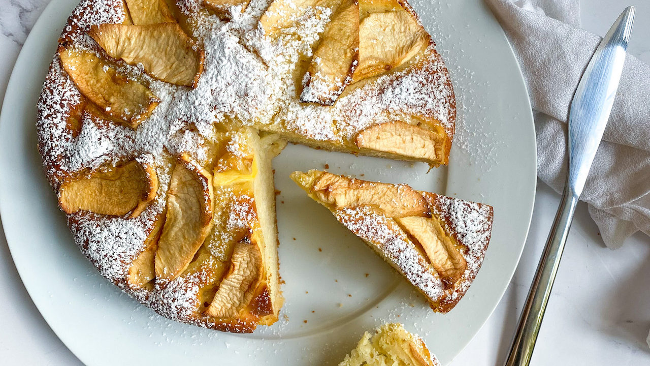 torta mele e ricotta senza burro