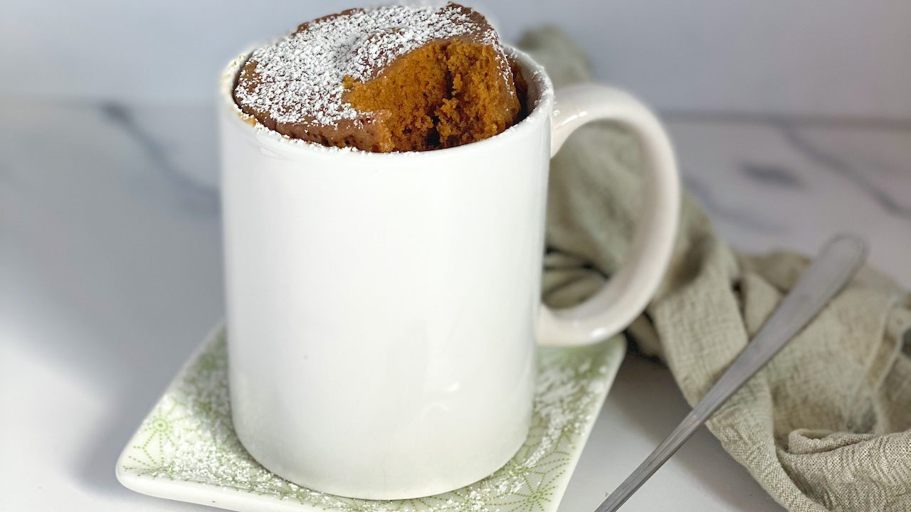 Torta in tazza al Microonde, Mug Cake Senza Burro al Caffè