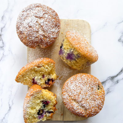 muffin mirtilli e semi di papavero senza burro