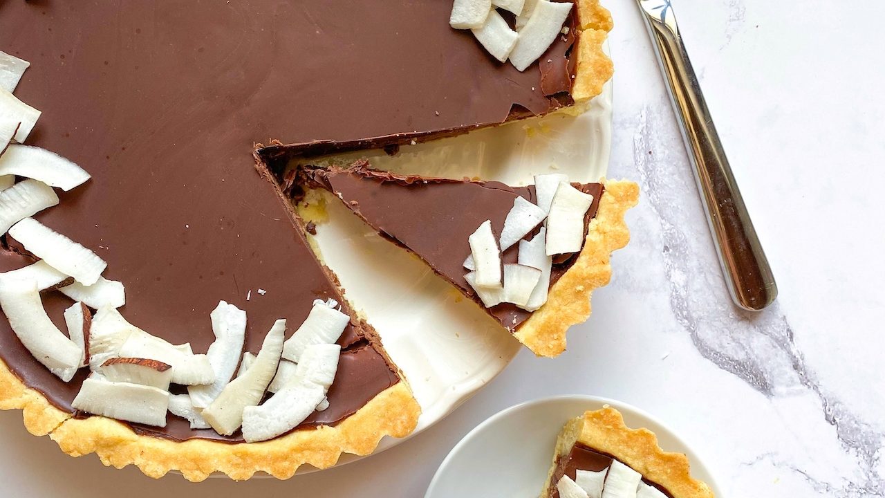 Crostata Cioccolato e Cocco Senza Burro