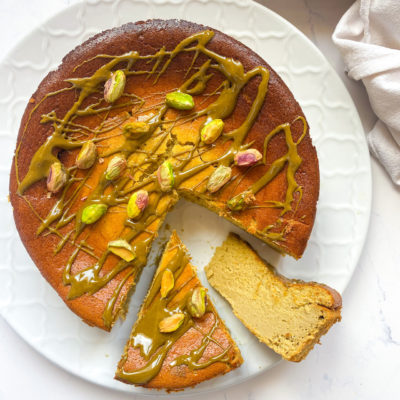 Torta Ricotta e Pistacchio Senza Burro e Farina