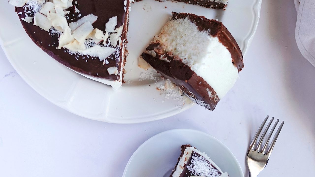 Cheesecake Cocco e Cioccolato Senza Burro