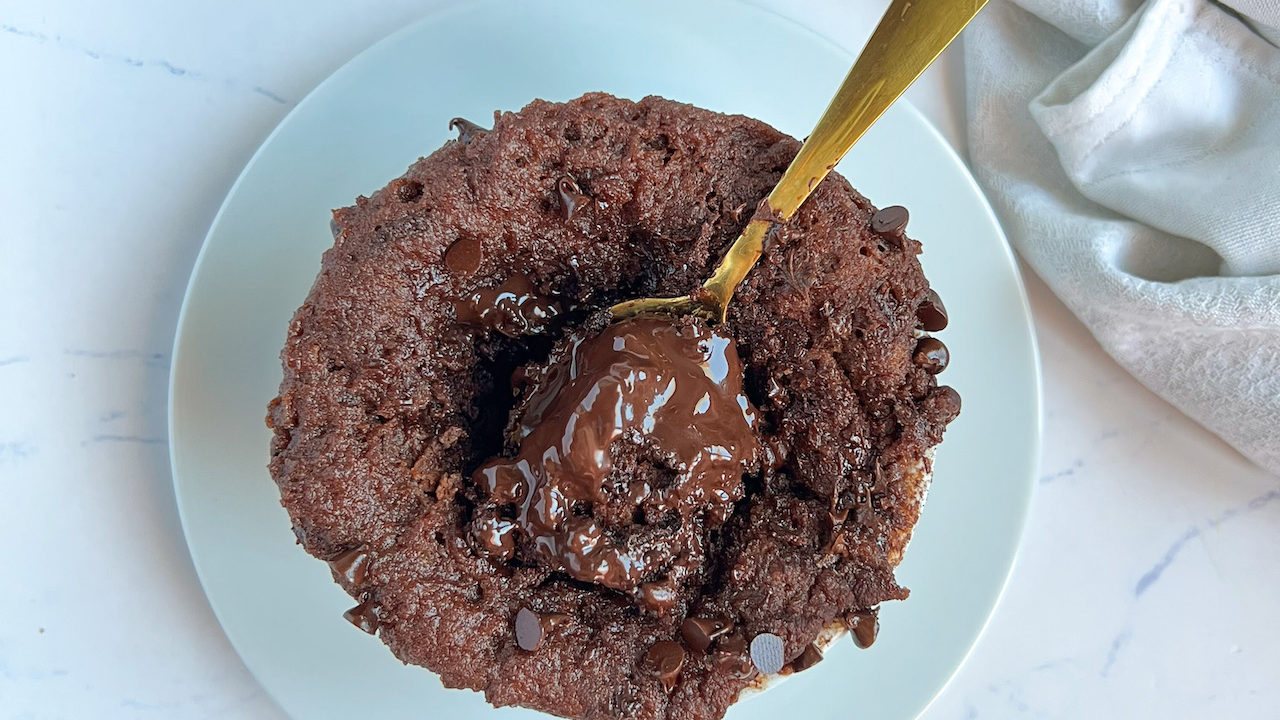 lava mug cake senza burro e glutine