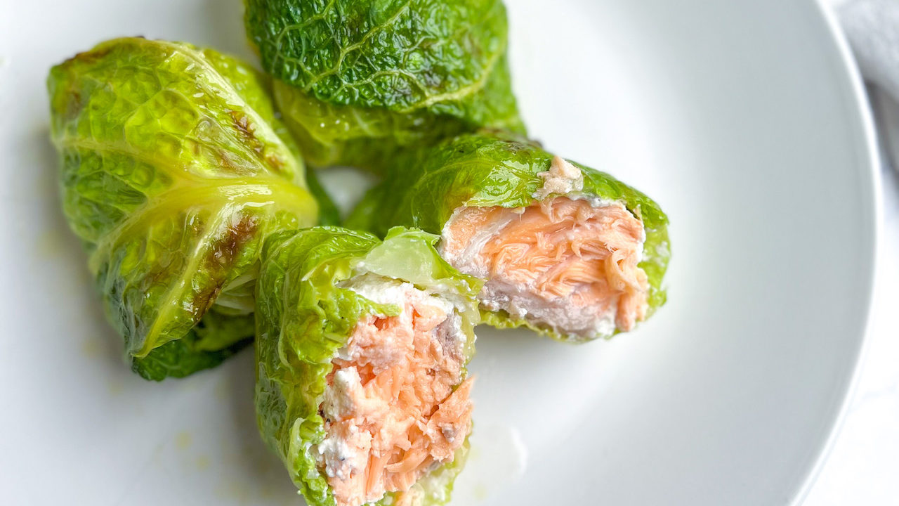 Involtini di Verza e Salmone