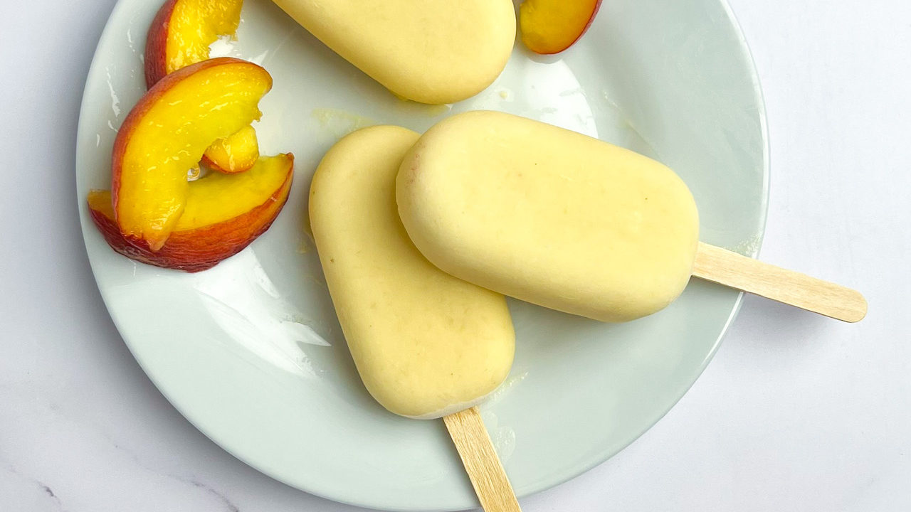 Gelato alla Pesca e Ricotta