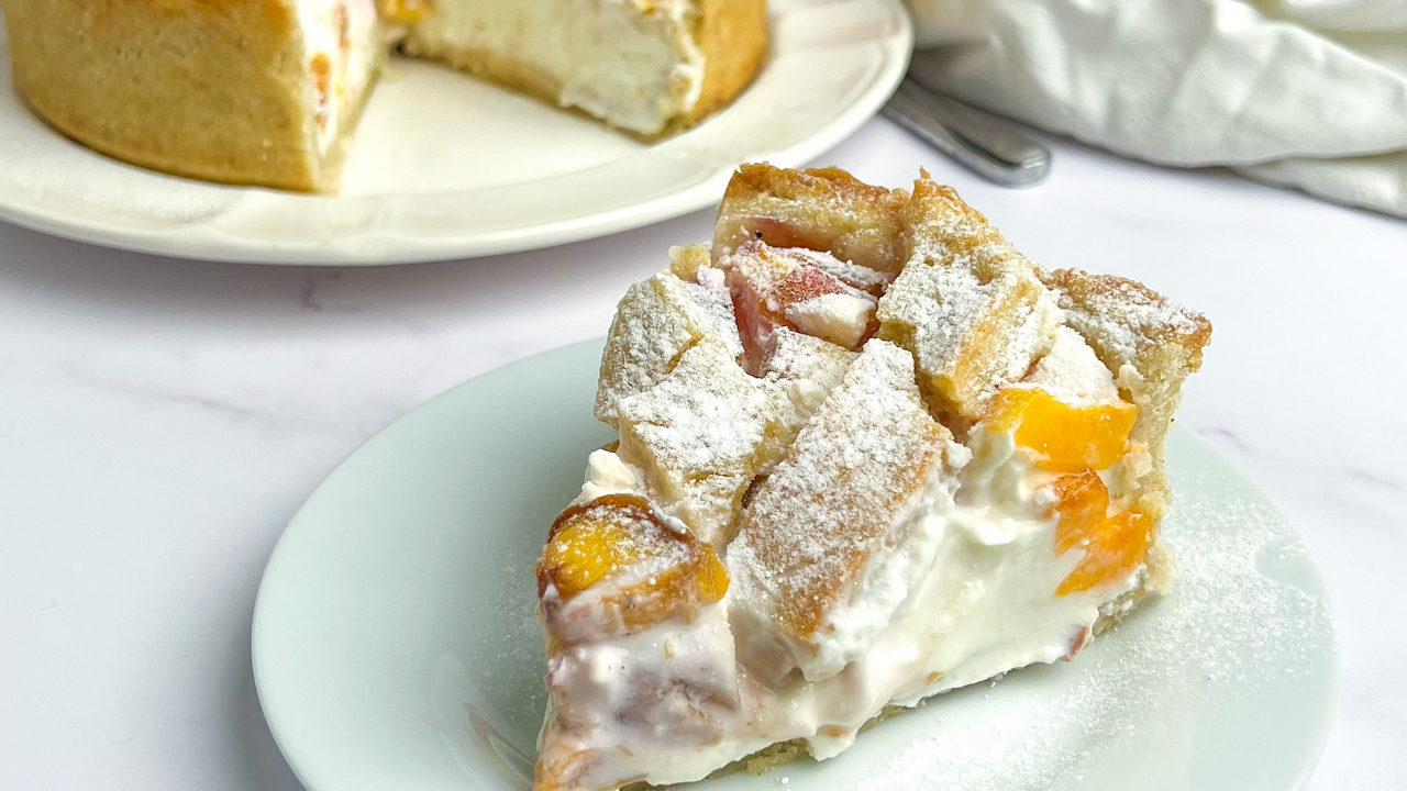 Crostata Ricotta e Pesche Senza Burro