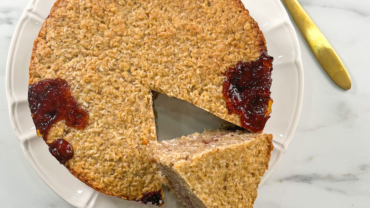 Torta Avena e Marmellata Senza Burro e Uova