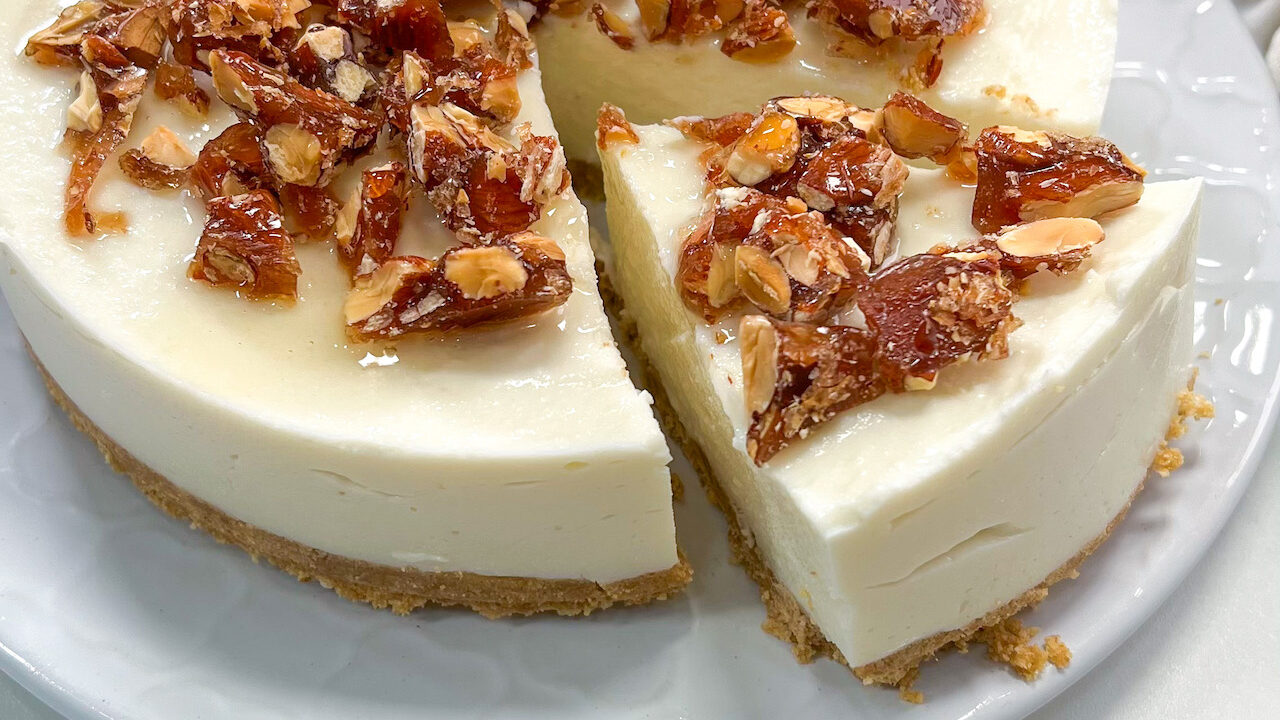 Cheesecake Torrone Ricotta e Miele Senza Burro