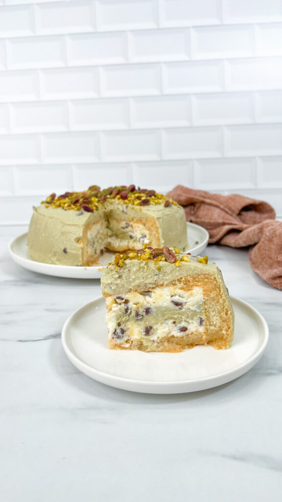Torta Fredda Ricotta e Pistacchio Senza Burro