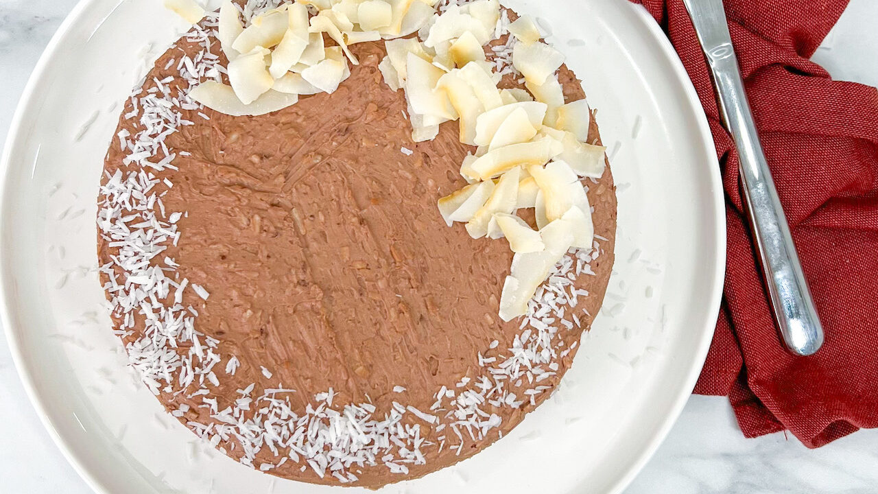 Torta Fredda Cioccolato e Cocco Senza Burro