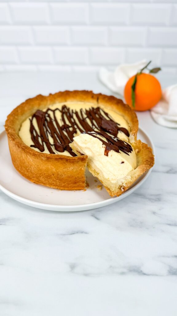 Crostata Cheesecake Arancia e Cioccolato Senza Burro